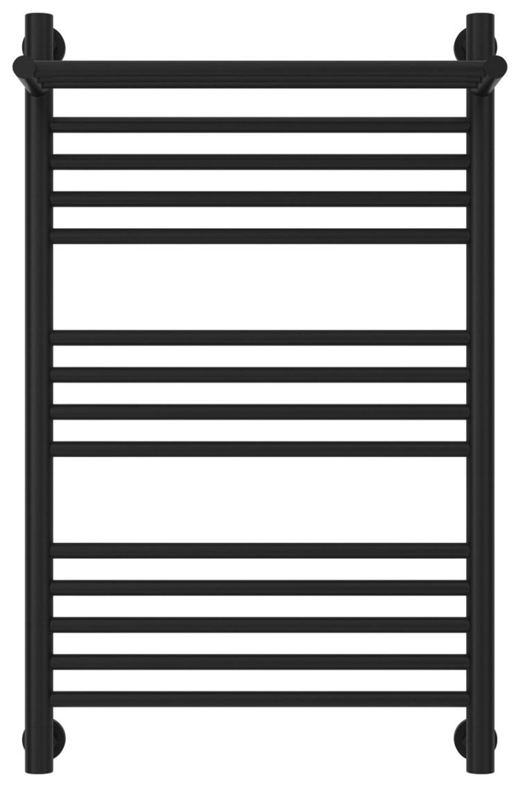 Полотенцесушитель водяной Сунержа Богема с полкой+ 800х500 Матовый чёрный