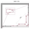 Душевой уголок BELBAGNO UNIQUE-AH-2 BelBagno UNIQUE-AH-2-100/115-75/90-C-Cr