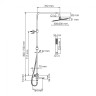 WasserKRAFT A199.069.103.010.CH Thermo Душевой комплект с термостатическим смесителем