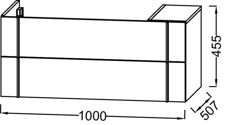 Мебель 100 см для раковины-столешницы 80 cм, белый Jacob Delafon NOUVELLE VAGUE EB3031-N18