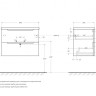 База под керамическую раковину подвесная с двумя выкатными ящиками BelBagno ETNA39-700/390-2C-SO-RW-P