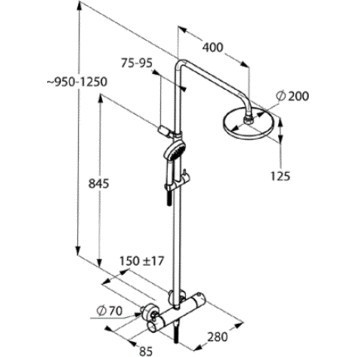 Душевая система Kludi Logo 6809505-00