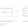 База под раковину подвесная с двумя выкатными ящиками 1000x450x500 Cezares ALBANO-1000-2C-SO-RNG