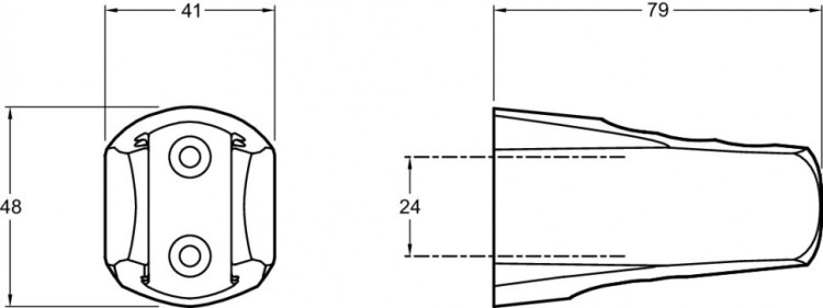 Держатель настенный ABS трехпозиционный Jacob Delafon E75075-CP