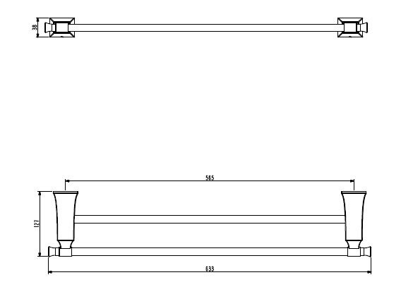 Двойной полотенцедержатель Cezares AM-M-035-CR