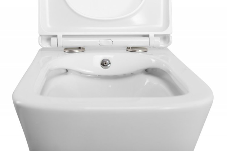 Унитаз подвесной с сиденьем и креплением с функцией биде и смесителем BelBagno BB3103CHR-BS/SC