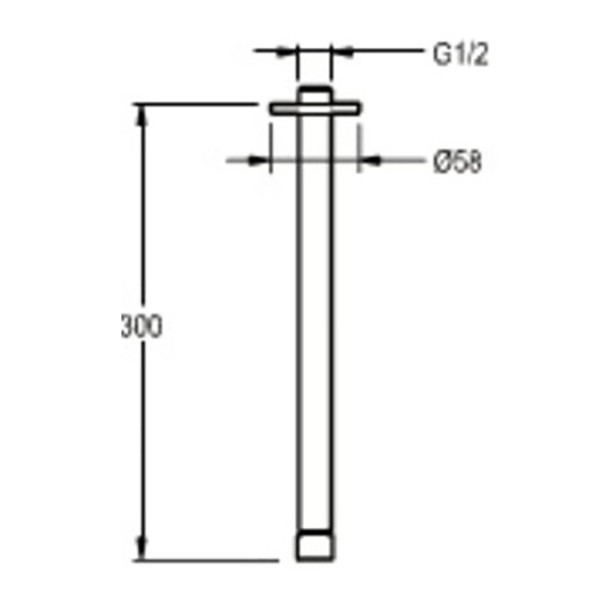 Кронштейн для верхнего душа Jacob Delafon Eo E10043-CP