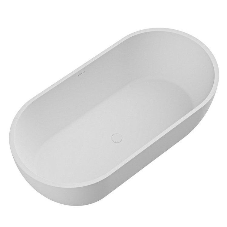 Ванна из искусственного камня Solid Surface 1600х800х540 Cezares CZR-STYLUS-160-80-54-SSB