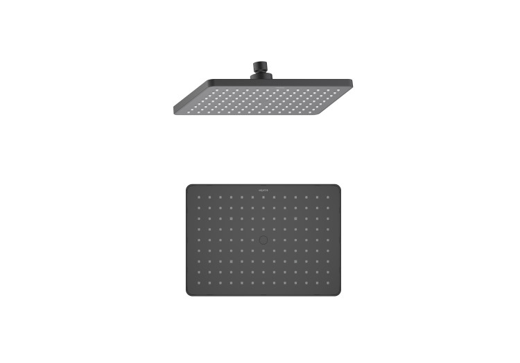 Прямоугольный верхний душ 260*188*68 мм Aquatek, матовый черный AQ2087MB