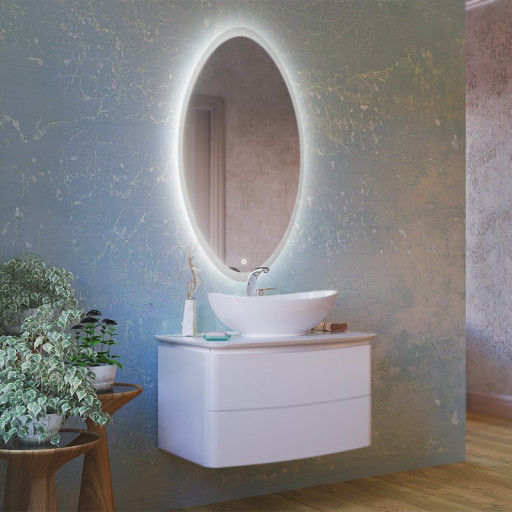 Тумба под раковину Raval Moon 75 подвесная