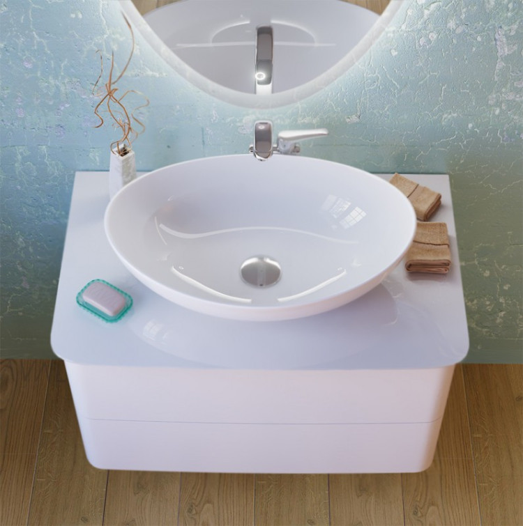 Тумба под раковину Raval Moon 75 подвесная