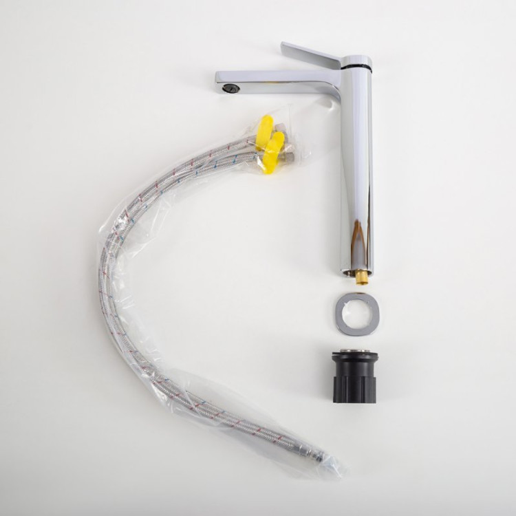 Смеситель для накладной раковины без донного клапана Cezares ALBANO-LMC-CRM-W0