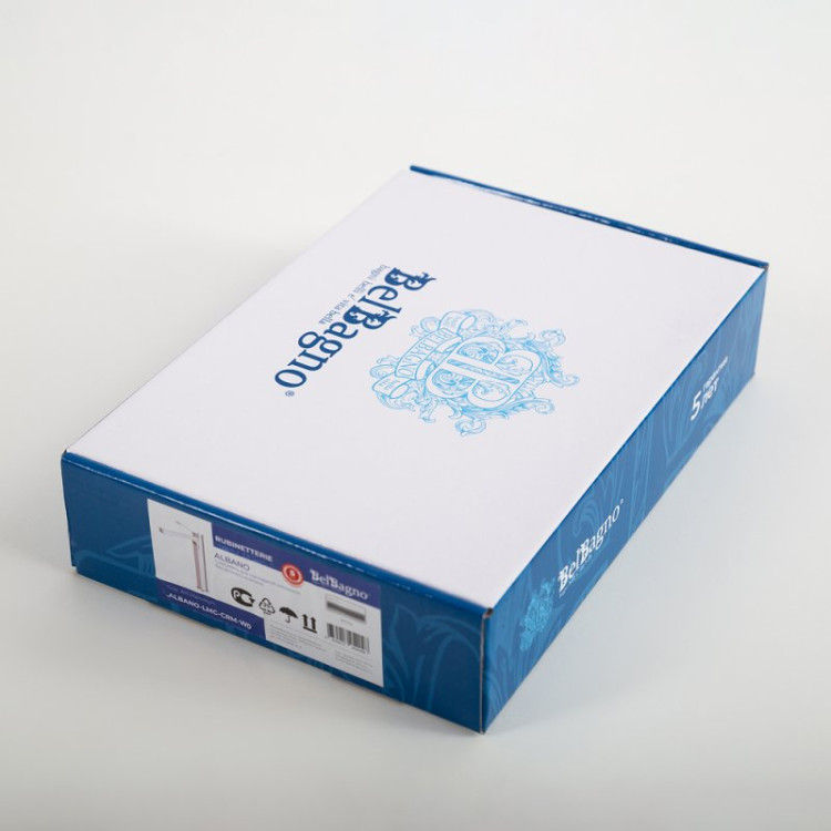 Смеситель для накладной раковины без донного клапана Cezares ALBANO-LMC-CRM-W0