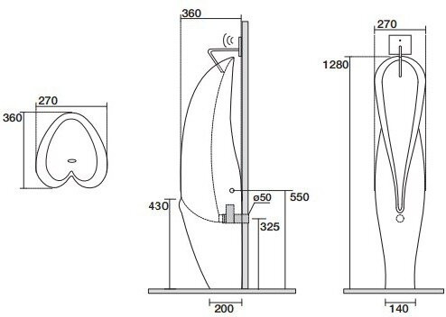 Писсуар Kerasan Artwork Groove 4730
