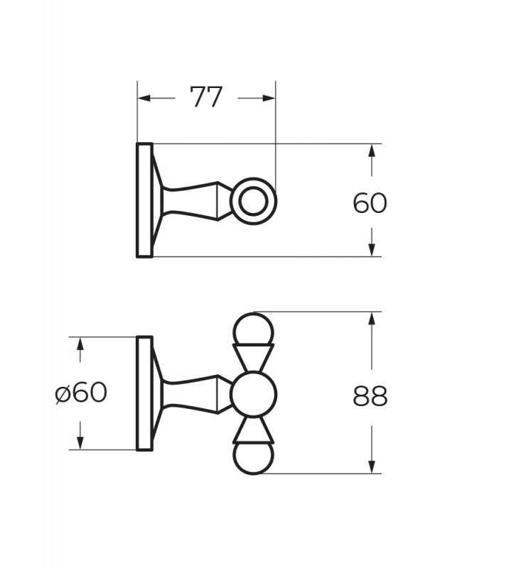 Крючок двойной подвесной ART&MAX AM-E-2686Q