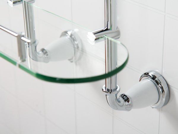 Полка стеклянная двойная подвесная 50 см ART&MAX AM-E-2611-D-Cr