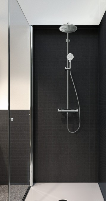 Комплект смесителя для раковины Hansgrohe Logis 71070000 и душевой системы Hansgrohe Crometta S 27267000