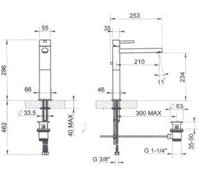 Однорычажный смеситель для раковины Gessi Ovale 11943.031