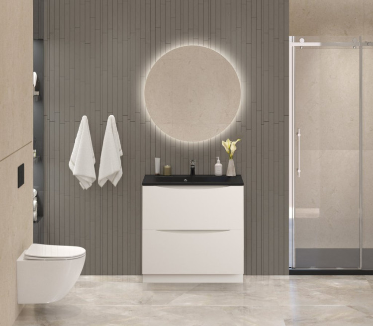 База под раковину напольная с двумя выкатными ящиками, 700x450x800 BelBagno MARINO-700-2C-PIA-BL-P