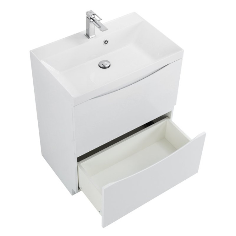 База под раковину напольная с двумя выкатными ящиками, 700x450x800 BelBagno MARINO-700-2C-PIA-BL-P