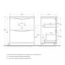 База под раковину напольная с двумя выкатными ящиками, 700x450x800 BelBagno MARINO-700-2C-PIA-BL-P