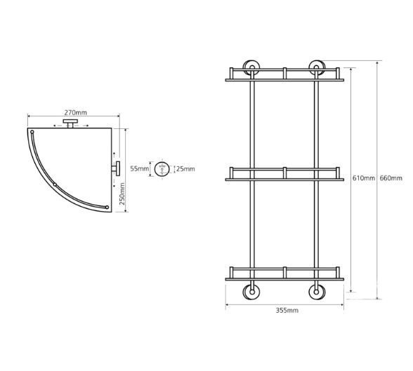 Полочка Bemeta Omega 104202152