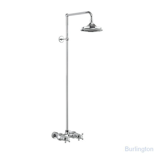 Душевая стойка c внешним термостатом, настенный BEF1S c душевой насадкой 9''