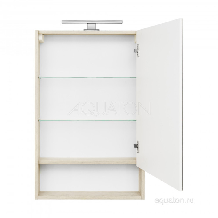 Зеркальный шкаф AQUATON Сканди 55 белый, дуб верона 1A252102SDB20