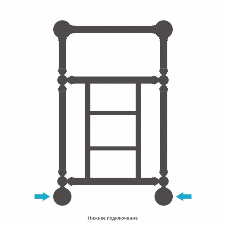 Полотенцесушитель водяной Сунержа Ренессанс 1452 660x400 Матовое золото