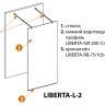 Душевая перегородка LIBERTA-L-2 Cezares LIBERTA-L-2-90-C-NERO