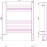 Полотенцесушитель электрический Сунержа Богема 3.0 прямая 600х500 МЭМ правый Сатин