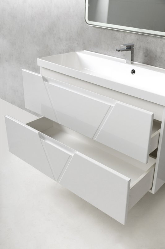 База под раковину подвесная с двумя выкатными ящиками 1000x450x570 BelBagno VITTORIA-1000-2C-SO-BL