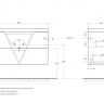 База под раковину подвесная с двумя выкатными ящиками 1000x450x570 BelBagno VITTORIA-1000-2C-SO-BL