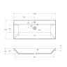 База под раковину подвесная с двумя выкатными ящиками 1000x450x570 BelBagno VITTORIA-1000-2C-SO-BL