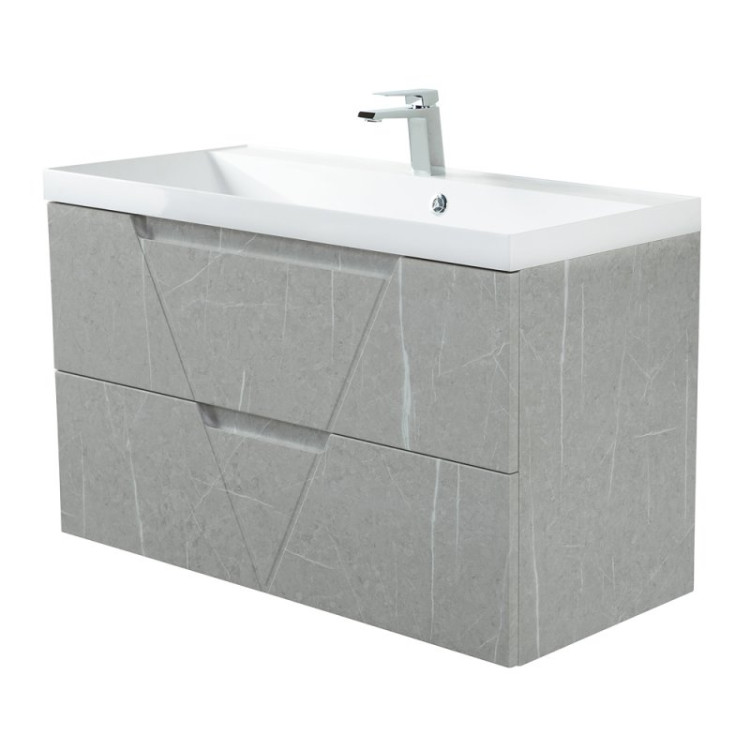 База под раковину подвесная с двумя выкатными ящиками 1000x450x570 BelBagno VITTORIA-1000-2C-SO-BL