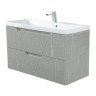 База под раковину подвесная с двумя выкатными ящиками 1000x450x570 BelBagno VITTORIA-1000-2C-SO-BL