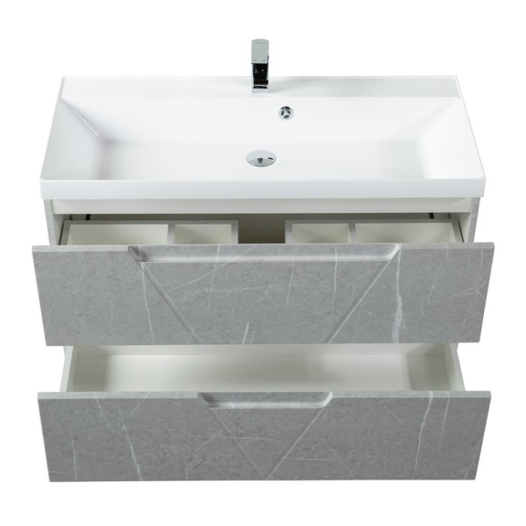 База под раковину подвесная с двумя выкатными ящиками 1000x450x570 BelBagno VITTORIA-1000-2C-SO-BL