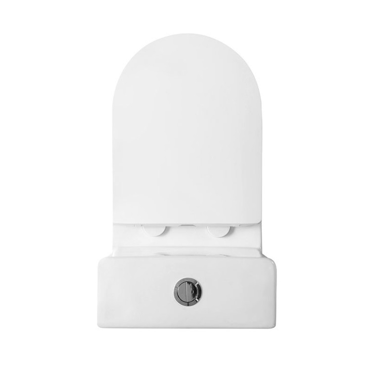 Унитаз-моноблок безободковый с сиденьем дюропласт soft close, P-trap Cezares BB8618CPR-MN/SC