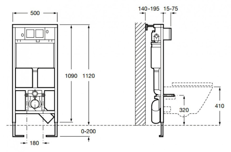 Инсталляция Roca Duplo WC 890090020 для унитаза