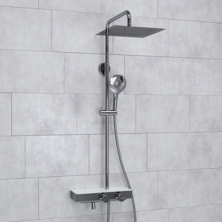 WasserKRAFT A113.118.101.CH Thermo Душевой комплект с термостатическим смесителем