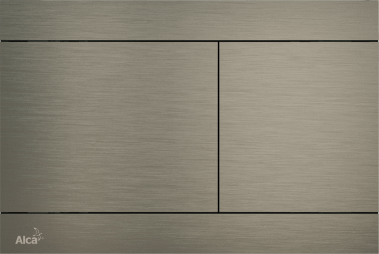 Кнопка управления для скрытых систем инсталляции, NICKEL-крацованный мат Alcadrain FUN-N-B