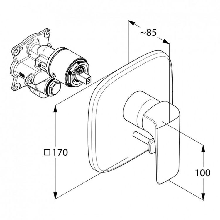 Смеситель для душа Kludi Ameo 416500575