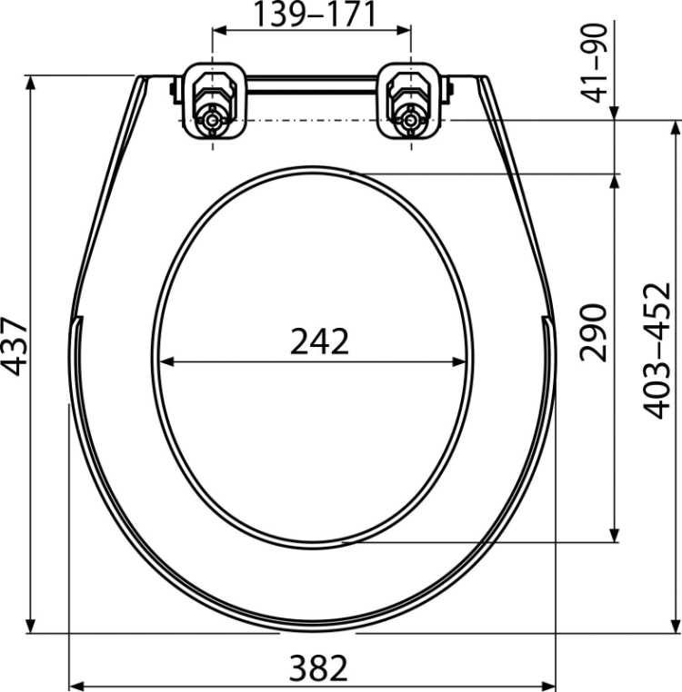 Сиденье для унитаза Antibacterial Alcadrain A60