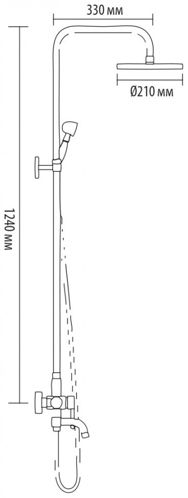 Душевая система Bronze de Luxe Royal 10121
