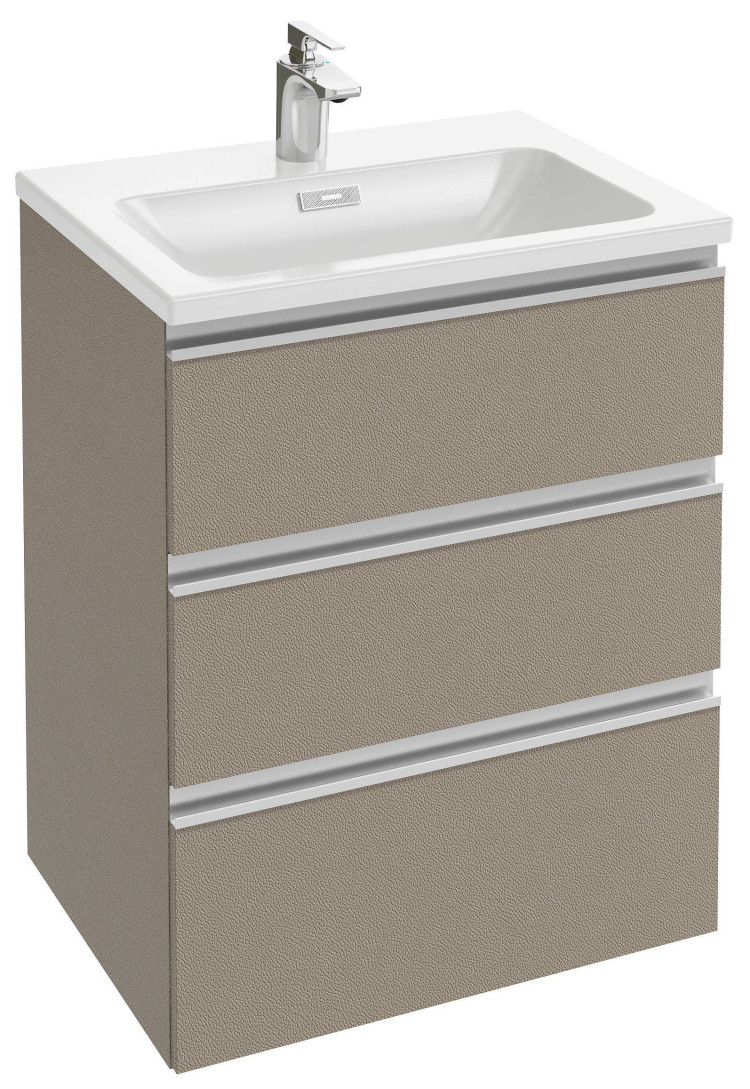 Мебель для раковины-столешницы 60 см, 2 выдвижных ящика, белый блестящий Jacob Delafon VOX EB2050-RA-G1C