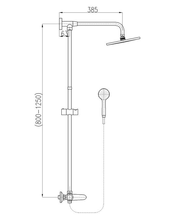 Душевая система Rav Slezak Tigris TG182.5/5
