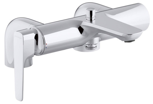 Однорычажный смеситель для ванны/душа, устанавливаемый на деку Jacob Delafon ALEO+ E72320-CP