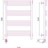 Полотенцесушитель электрический Стилье Формат 10 ТЛ 800х500 (3+3+3+3) Г16 Без покрытия