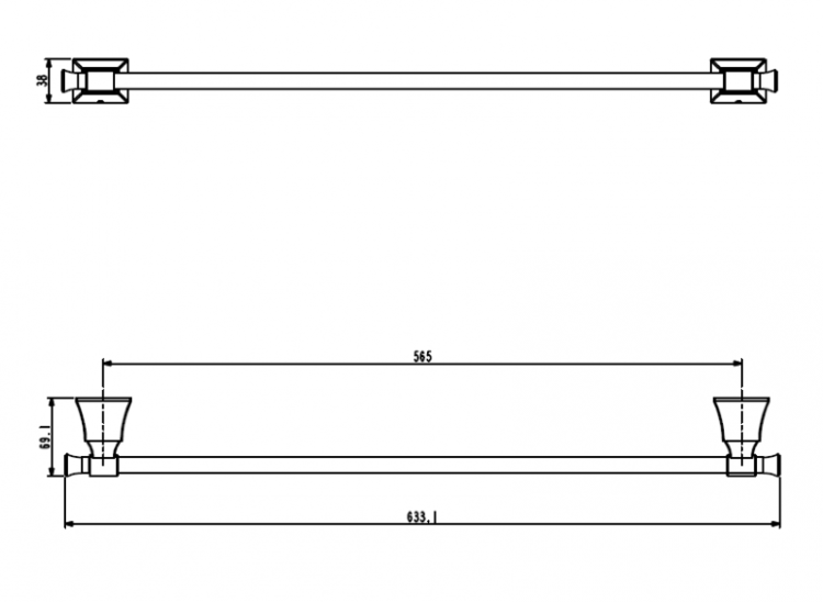 Полотенцедержатель Cezares AM-M-036-CR