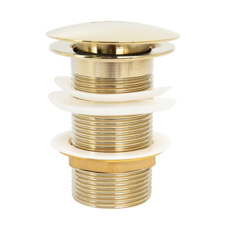 Донный клапан с системой Клик-клак без перелива, золото BelBagno BB-SC-ORO